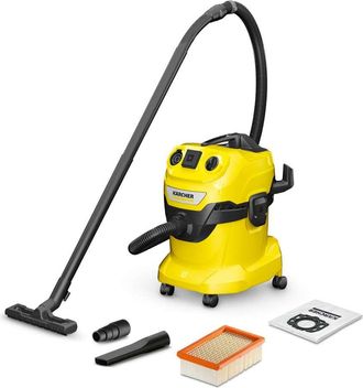 Karcher K&auml;rcher Wd 4 P Aspiradora H&uacute;medo Seco Amarilla 20 Litros