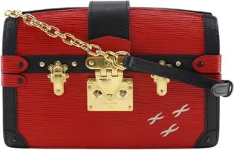 Louis Vuitton Tweedehands leren Louis Vuitton tassen - Dames - Vintage Schoudertas - Rood - ONE Size - Leer - Vintage