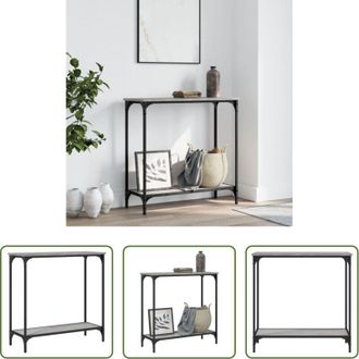 vidaXL vidaXL Tavolo da soggiorno - Tavolino Consolle Grigio Sonoma 75x30,5x75 cm Legno Multistrato