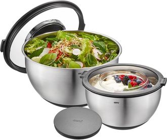 GEFU Rührschüssel »Muovo 2-teiliges Set« aus Edelstahl