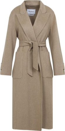 Max Mara Brown Peaked Lapel Trench Coat