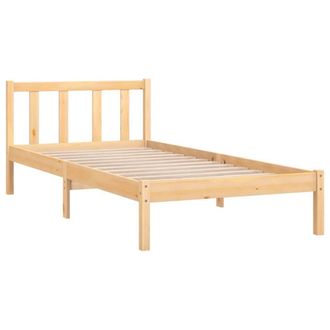 Berkfield Home Modern Bed Frame Solid Wood Pine 90x190 cm Single in Light Tan