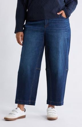 Democracy Relaxed Barrel Leg Jeans in Indigo at Nordstrom Rack, Size 14W