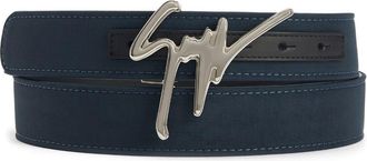 Giuseppe Zanotti Giuseppe logo-lettering belt - men - Polyamide/Polyurethane - OS - Blue
