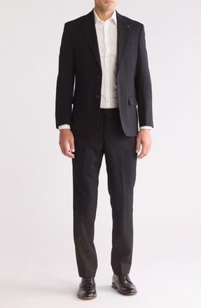 Scotch & Soda Modern Fit Black Wool Suit in Solid Black at Nordstrom Rack, Size 42 Long