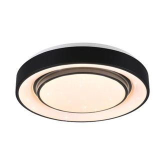Reality Plaf&oacute;n Moderno Led Dimmer Rgb Mona Negro &Oslash;38 Cm Trio Lighting