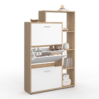 IDMarket Idmarket - Scarpiera Bianca A 3 Ante Con Ripiano