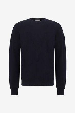 Moncler Baumwollpullover mit Raglanärmeln und M-Monogram