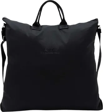 A.P.C. Backstage Black Rectangular Nylon Crossbody Bag