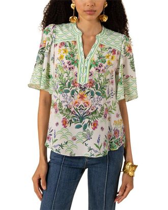 Hale Bob Hale Bob Noah Elbow Sleeve Silk Knit Top