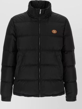 Valentino Garavani vlogo signature down jacket hooded collar