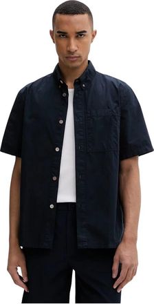 Paul Smith Short Sleeve Shirt - Heren - Korte mouwen Overhemden - Blauw - M - Katoen - Overhemden
