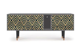 StoryZ Mueble de TV azul 2 cajones y 2 puertas L 170 cm