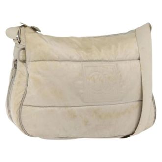 Chanel Pre-owned Cross Body Bags, female, Beige, Size: ONE SIZE Pre-owned Nylon Shoulder Bag