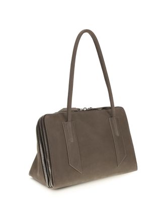 The Attico Laltra di Milano Patent Leather Shoulder Bag - Gray