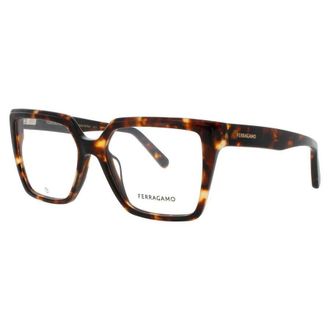 Ferragamo Ladies Tortoise Cat Eye Eyeglass Frames Sf2950-N