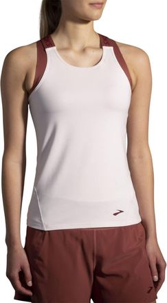 Brooks Womens Pick-Up Tank Top In Rosewater/terracotta