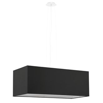 Sollux Lighting L&aacute;mpara de techo negro tela, vidrio, acero alt. 120 cm