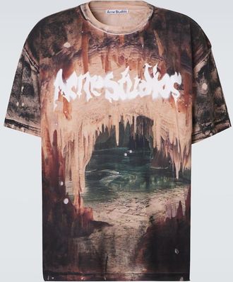 Acne Studios Embellished printed cotton jersey T-shirt
