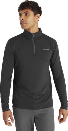 Calvin Klein Mens Newport Half Zip Sweater - Black - S