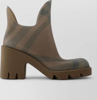 Burberry check ankle boots