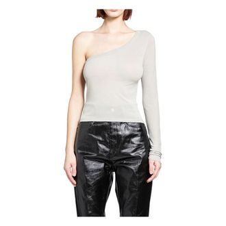 Rick Owens Sleeveless Tops, female, Gray, Size: M Ziggy T