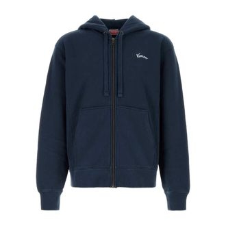 Kenzo Sudadera con cremallera y estampado gr&aacute;fico - Sweatshirts & Hoodies - Hombre - Azul - XL