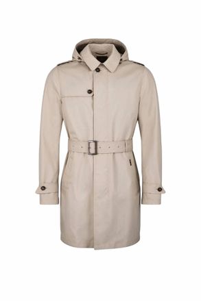Moorer Womens Belted Trench Coat In Beige