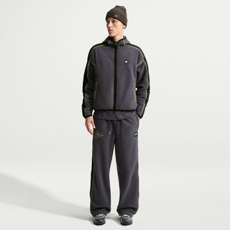 Nike Mens Air Polartec Therma-FIT Open-Hem Pants in Grey | IQ6511-013