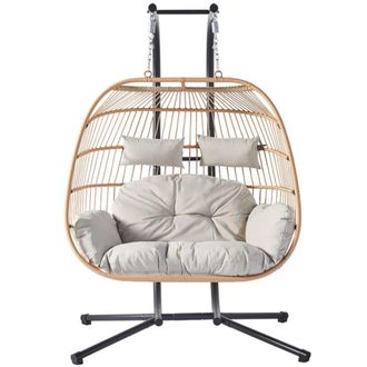 Concept Usine Sill&oacute;n colgante para 2 personas con efecto rat&aacute;n