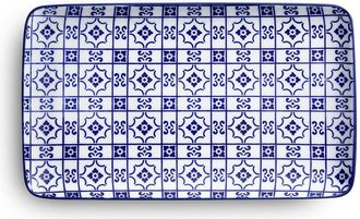 Kaleidos Milano Línea COIMBRA - juego de 6 bandejas rectangulares cm 21,5x121 blanco/azul