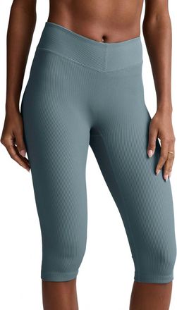 Beyond Yoga Pedal Pusher Legging In Shaken Blue