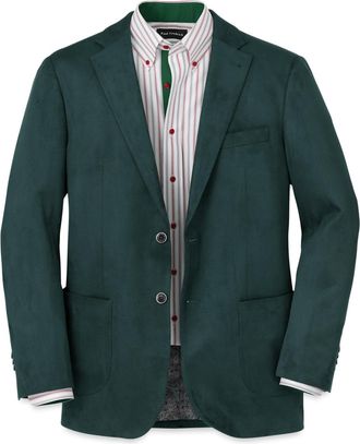 Paul Fredrick Microsuede Single Breasted Notch Lapel Sport Coat
