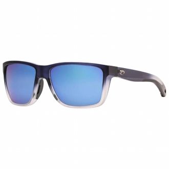 Costa Unisex Broadbill Ii Polarized Sunglasses In Deep Blue Fade/blue Mirror