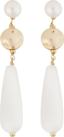 Panacea Cultured Pearl Teardrop Earrings in White at Nordstrom Rack