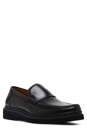 Steve Madden Bradner Loafer in Black Leather at Nordstrom, Size 10.5