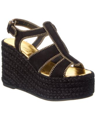 Ferragamo Ferragamo Renee Suede Wedge Sandal