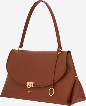 Ferragamo Womens Leather Shoulder Bag Brown Calf