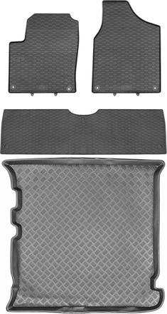 OEM Juego De Alfombrillas De Goma Para Volkswagen Sharan I Van (1995-2010) + Alfombrilla Para El Maletero