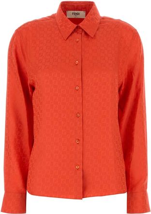 Fendi Colar Jacquard Shirt