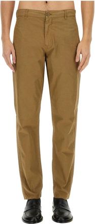 Aspesi Straight-Leg Chino Broeken - Heren - Chinos - Bruin - M - Katoen - Broeken