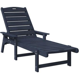 vidaXL Vidaxl - Garden Lounge Furniture Reclining 2 pcs Black 53 x 195.5 x 30cm