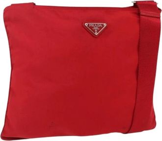 Prada Pre-owned Cross Body Bags, female, Red, Size: ONE SIZE Pre-owned Vintage Shoulder Bag
