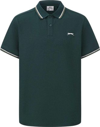 Slazenger Herenpoloshirt met contrasterende punten (Lichtgroen)
