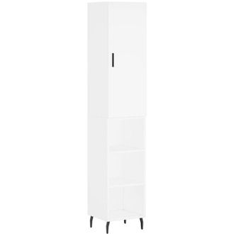 vidaXL Vidaxl - Aparador Alto Madera Contrachapada Blanco 34,5x34x180 Cm
