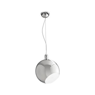Netlighting NARCISO Dome Pendant Ceiling Light Chrome 30x34.5cm in Silver | Size: 30x34.5 cm