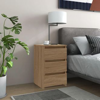 vidaXL Mesita De Noche Madera Contrachapada Roble Sonoma 40x35x62,5cm Vidaxl