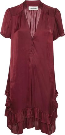 Zadig&Voltaire Jurk met ruches - Rood