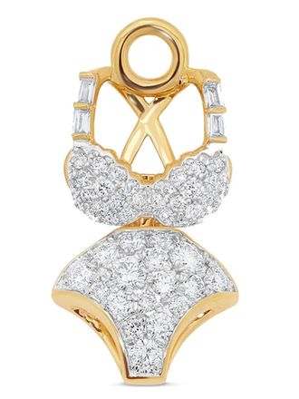 Sara Weinstock 18K yellow gold Papua bikini-shape diamond charm