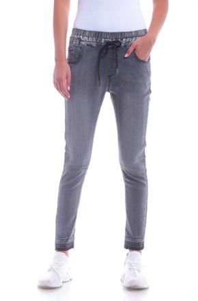 Bianco Denim Jogger Pants In Washed Black